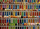 Wall of Pez Dispensers